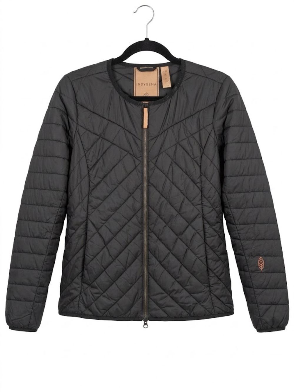 Indygena Indyeva Dark Green Quilted Jacket Large